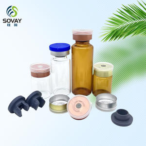 Alta qualità 3ml 5ml 10ml 20ml 30ml ambra trasparente per ampolla medica materiale da imballaggio fiala di vetro marrone con tappo in gomma - Product Image 6