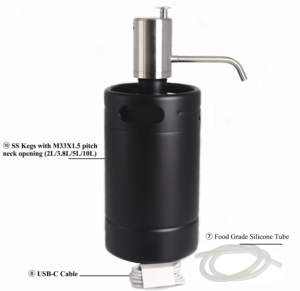 Cooliter Mini Xách Tay Điện Nước Soda Nước Trái Cây Uống Tap Bơm Dispenser Cho Hộ Gia Đình - Product Image 4
