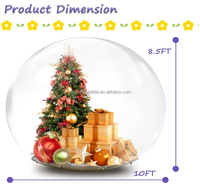 10FT boule à neige gonflable 0.5mm PVC décorations de noël géant Transparent bulle gonflable Igloo tente