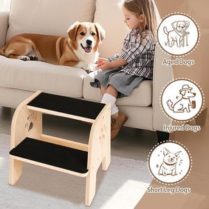 Custom-made wooden dog climbing frame, pet stairs, home <b>ladder</b> for dogs and cats, pet steps, auxiliary <b>ladder</b>. - Product Image 1