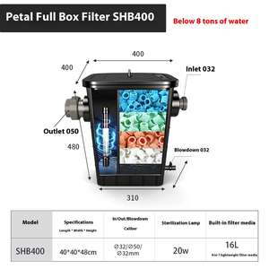 Sistema de filtro para estanque de peces de acuario, caja <span class=keywords><strong>Koi</strong></span> de estanque eficiente, filtro Bio grande con bomba, lámpara UV para estanque <span class=keywords><strong>Koi</strong></span> - Product Image 3