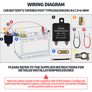 Không dây điều khiển từ xa xe Kill chuyển đổi 24V pin ngắt kết nối chuyển đổi ngắt kết nối 200 amp DC 12V từ xa pin ngắt kết nối chuyển đổi - Product Image 4