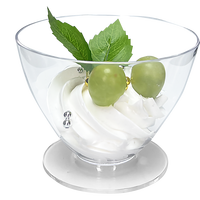 Ventes chaudes Gobelets en plastique transparent Gobelets en plastique jetables pour desserts