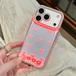 Nouvelle <span class=keywords><strong>Coque</strong></span> de Téléphone Mignonne et Colorée avec Nœud pour <span class=keywords><strong>iPhone</strong></span> 17 16 15 14 13 Pro Max, avec <span class=keywords><strong>Induction</strong></span> Vocale et Flash d'Appel Entrant - Product Image 3