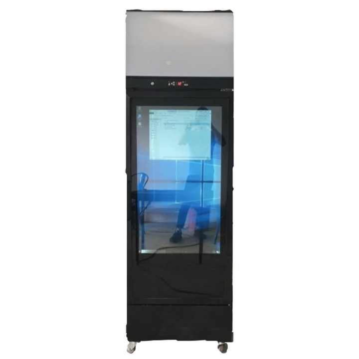Smart Fridge Android Computer Multitouch Transparent Advertising LCD Display Fridge