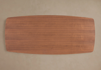 Table à manger de luxe en forme de bateau avec base ondulée, table à manger moderne pour l'intérieur