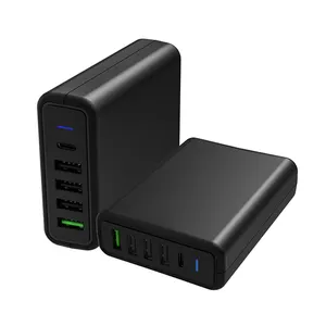 75W 5 포트 급속 충전기 75w 충전기 USB A + C 듀얼 3 포트 충전기 고속 충전 컴퓨터