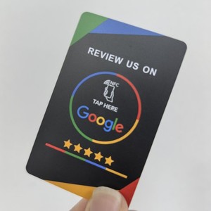 Carte de visite NFC Chenka 85,5x54mm en PVC avec puce Ntag213 215 pour les étiquettes de commentaires Google - Product Image 3