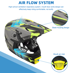 Casco para Moto con Bluetooth, Precio de Fábrica al por Mayor OEM/ODM, Cascos de Motocross Todoterreno para Deportes de Motor - Product Image 5