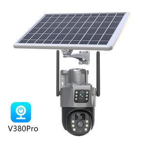 Caméra PTZ solaire à double objectif OEM 4G 1080P avec vision nocturne, système de surveillance intérieur/extérieur étanche - Product Image 3