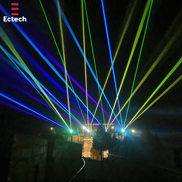 Big Housing Commercial Lazer 20Watt RGB Laser Beam Diode Full Color Cartoon Laser Light High Power Laser Light Advertising