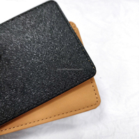 2024 Factory Vintage Contract Color PU Leather Cash Dull Polish Card Sleeve Bifold Leather Wallet para hombres