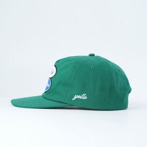 Casquette de baseball vintage vert forêt non structurée à 5 panneaux avec broderie de logo personnalisé, style rétro streetwear, vente en gros - Product Image 3