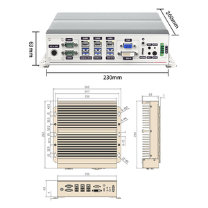 Máy tính công nghiệp không quạt Mini PC Core i5/i7 6th/7th/8th/9th thế hệ win11/10 <span class=keywords><strong>Linux</strong></span> 6 * Ba mạng cổng Dual máy chủ rộng - Product Image 5