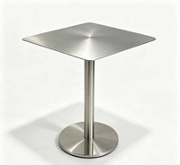 Table à manger rectangulaire moderne en acier assemblée et réglable pour appartement et hôtel, mobilier de salle à manger, mobilier de maison