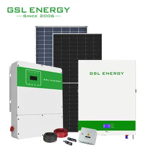 Gsl energia no armazenamento da energia fora da grade 5kw 10kw 20kw sistemas de energia solar sistema do painel solar para casa