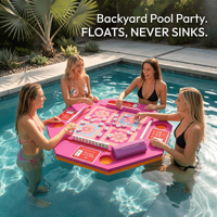 Tapis de table de mahjong flottant américain moderne de luxe - Imperméable, antidérapant, pliable, portable, écologique, pour 4 joueurs, poker à domicile