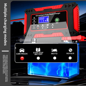 Cargador de baterí<span class=keywords><strong>a</strong></span> eléctrica de pulso 12V-24V Mantenedor de reparación de pantalla LCD para ATV Baterí<span class=keywords><strong>a</strong></span> de plomo-ácido/AGM Baterí<span class=keywords><strong>a</strong></span> de enchufe de UE/EE. UU. - Product Image 3