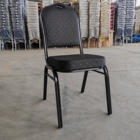 Chaises de réception empilables de luxe pour événements en plein air et en intérieur, chaises de mariage, chaises de banquet d'hôtel, structure en métal et tissu