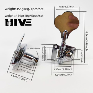 <span class=keywords><strong>Bajo</strong></span> eléctrico de <span class=keywords><strong>4</strong></span> <span class=keywords><strong>cuerdas</strong></span>, pedal abierto, diapasón, clavijas de afinación, perillas de <span class=keywords><strong>cuerdas</strong></span> de Jazz, afinadores de <span class=keywords><strong>Bajo</strong></span> abiertos, pasadores de puente, Plata/negro - Product Image 2
