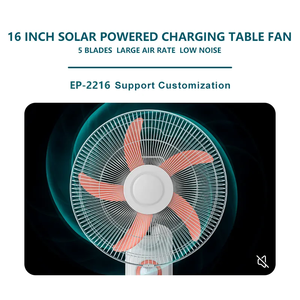 Best Price 16-Inch Wall-Mounted 12V Oscillating Hanging Solar Wall <b>Fan</b> Nine Wind Speed With CE Certification EP-2216 Solar Hangi - Product Image 5