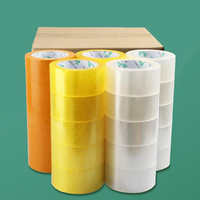 Ruban adhésif d'emballage en BOPP transparent acrylique 100m 48mm, activé à l'eau, renforcé, pour scellage de cartons, auto-adhésif puissant, avec logo pour l'emballage