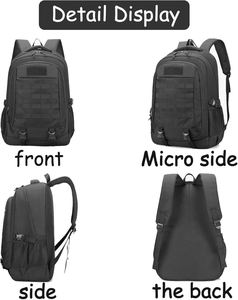 Tactical <b>Backpack</b> 36-56L <b>Nylon</b> MOLLE System Unisex Softback Zipper Closure Outdoor Travel Hiking Camping Commuting - Product Image 6