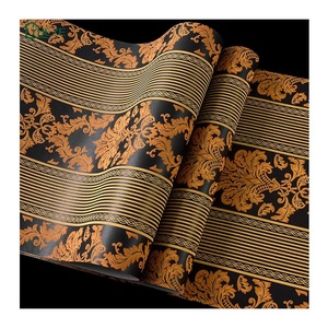 Papel Tapiz Texturizado con Estampado de <span class=keywords><strong>Damasco</strong></span> Negro y Amarillo para Sala de Estar, Dormitorio, Decoración del Hogar, Papel Tapiz No Tejido - Product Image 1