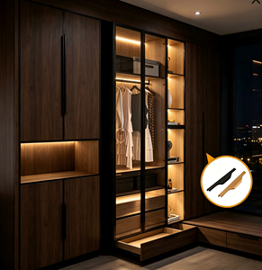 Meuble de dressing personnalisable avec coiffeuse, mobilier de maison, vestiaire, penderie, armoire de chambre, armoire de villa - Product Image 3