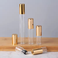 Flacon roll-on en verre de 1 ml, 2 ml, 3 ml, 5 ml, 10 ml, flacon à bille pour huile essentielle, flacon de parfum rechargeable, emballage cosmétique