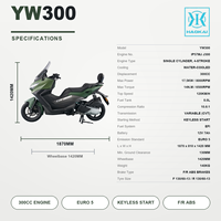 Vente en gros usine – Moteur monocylindre 300cc 4 temps refroidi par eau, freins ABS avant et arrière, vitesse maximale 120 km/h, EURO 5 pour adultes