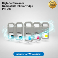 Cartucho de Tinta Compatible PFI 707 de 700 ml para Plotter Canon IPF830 IPF840 IPF850 con Tinta Pigmentada MBK BK C M Y