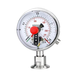 Indicateur de pression à cadran personnalisé de <span class=keywords><strong>4</strong></span> pouces, manomètre en acier inoxydable à contact électrique pour air et eau et carburant - Product Image 3