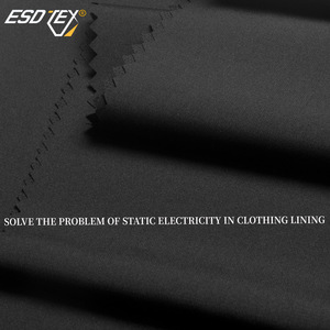 Vải tafta mềm nhẹ dệt trơn, sợi đen ẩn bằng graphene polyester <span class=keywords><strong>20D</strong></span>, chống tĩnh điện, dùng làm lớp lót cho quần áo nữ - Product Image 5