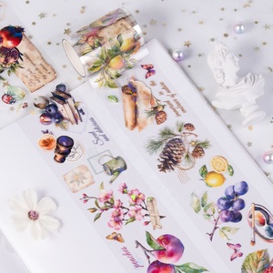 Rouleaux d'autocollants en PET à effet <span class=keywords><strong>feuille</strong></span> d'aluminium 3D personnalisés, ruban adhésif PET transparent haut de gamme pour journalisation et <span class=keywords><strong>scrapbooking</strong></span> - Product Image 4