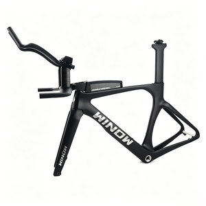 Winowsports TT119 Carbon TT Rahmenset mit HB050/HB051 Aerobar Scheibenbremse Triathlon Fahrradrahmenset Carbon Glänzender Fahrradrahmen - Product Image 1