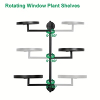 Support de Plantes Moderne Minimaliste pour Fenêtre, Étagère Rotative Murale en Fer, Présentoir Décoratif Multi-Niveaux pour Balcon