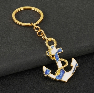 Porte-clés mousqueton 3D stéréo en alliage, motif <span class=keywords><strong>ancre</strong></span> <span class=keywords><strong>de</strong></span> <span class=keywords><strong>bateau</strong></span> pirate - Léger, étanche, badge d'aventure - Product Image 2