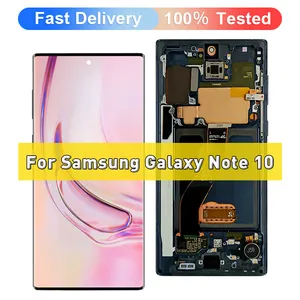 Tampilan LCD ponsel pintar Samsung, rakitan LCD tampilan layar untuk Note 10 +