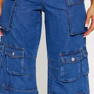 Pantalones Cargo Vaqueros Anchos de Estilo Nuevo al por Mayor, Sexys para el Verano, con Decoración de Logotipo en la Cintura y Cinturón para Chicas Jóvenes - Product Image 4