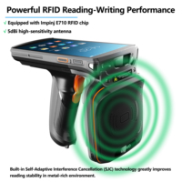 Lecteur RFID UHF industriel portable Urovo DT50U SJC anti-métal, PDA Android avec poignée pistolet et scanner de codes-barres pour inventaire d'étiquettes denses
