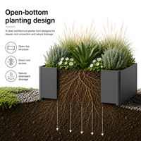 SEEYES Bac à plantes rectangulaire en métal personnalisé, grand pot de fleurs d'extérieur, jardinière commerciale pour aménagement paysager, usine OEM ODM