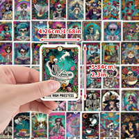 50 pièces mode squelette Tarot carte Graffiti autocollants pour bouteille décoration murale crâne autocollant