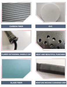 Racchette da Padel Professionali Weienjie OEM di Alta Qualità Personalizzabili in Fibra di Carbonio Durevoli Leggere con Anima a Nido d'Ape in PP da 38MM - Product Image 4