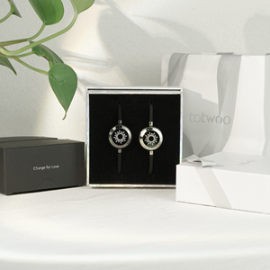 Pulseras Vibrantes <span class=keywords><strong>Totwoo</strong></span> para Parejas, Pulseras con Diseño de Sol y Luna, Pulseras Vibrantes para Parejas, Amor a Distancia - Product Image 6