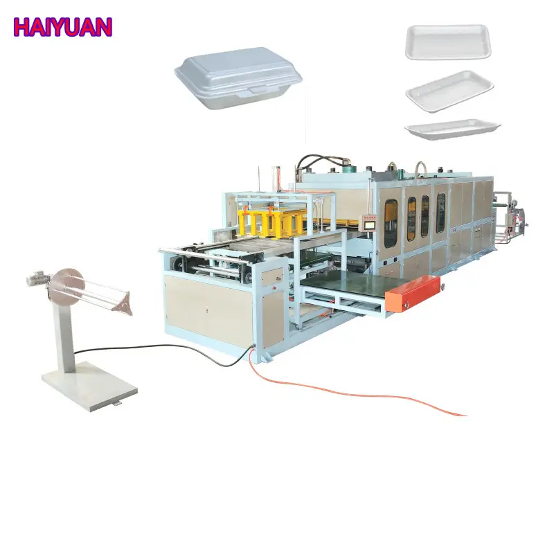 Machine de fabrication de plat de boîte de plat en plastique de mousse de PS/ligne de production de récipient de boîte de restauration rapide à emporter