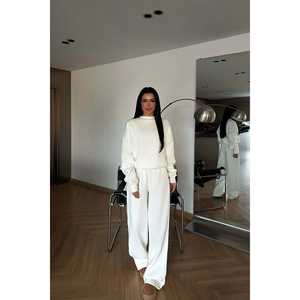 Conjunto de Sudadera con Capucha Blanca Reflectante, Chándal Informal Vintage con Logotipo Estampado Ligero y Transpirable para Gimnasio, Correr, Invierno - Product Image 3