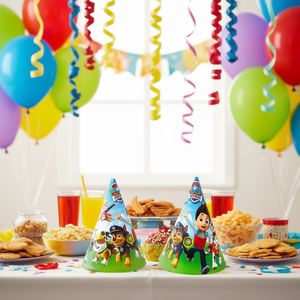 Gorros de Fiesta en Forma de Cono de Papel de Paw Patrol, 6 Piezas, para Cumpleaños de Niños, No Tóxicos - Product Image 3
