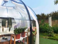 Tente dôme de luxe en polycarbonate pour l'extérieur 310 x 246 H, facilement assemblable avec structure métallique et bois traité sous pression pour hôtels et maisons