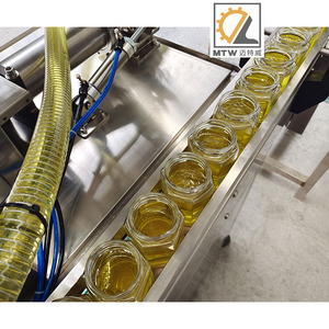 MTW đơn đôi đầu tự động dán mật ong Jar Máy rót chai với Máy trộn và Phễu - Product Image 6